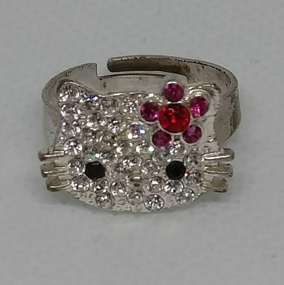 Hello Kitty Rhinestone Adjustable Ring - Picture 4 of 7
